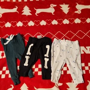 Carter's Kids Bottoms Set - Teal, Black, White